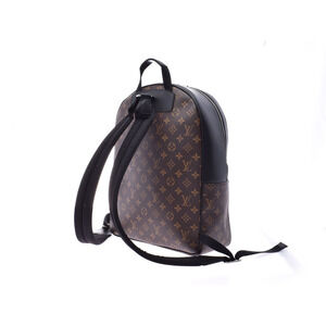 Louis Vuitton Macassar Leather Backpack Brown Josh Black Monogram